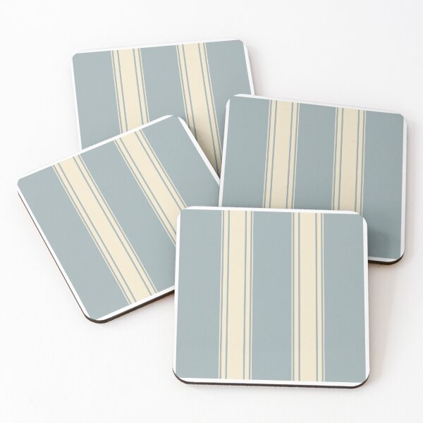 Item preview, Vertical Triple Stripe in Buttercream and Blue Sky designed and sold by ThisArtMama.