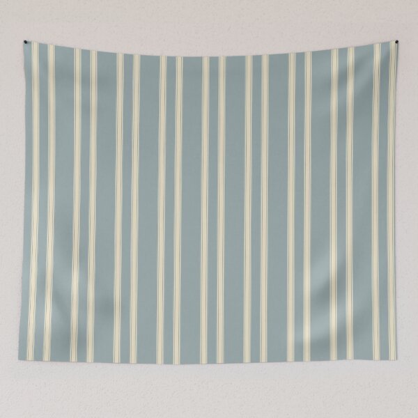 Item preview, Vertical Triple Stripe in Buttercream and Blue Sky designed and sold by ThisArtMama.