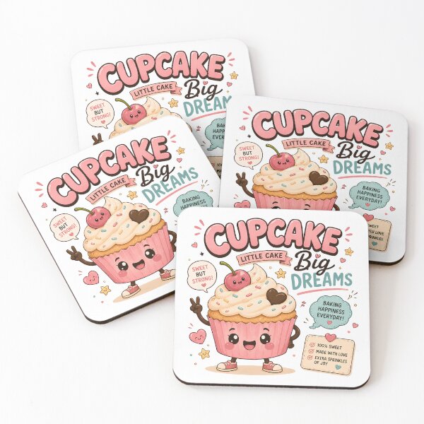 Item preview, Cupcake Little Cake Big Dreams Cute Dessert Quote designed and sold by ILYASSE1.