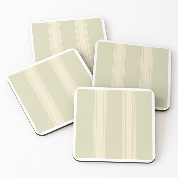 Item preview, Vertical Triple Stripe in Buttercream and Key Lime designed and sold by ThisArtMama.