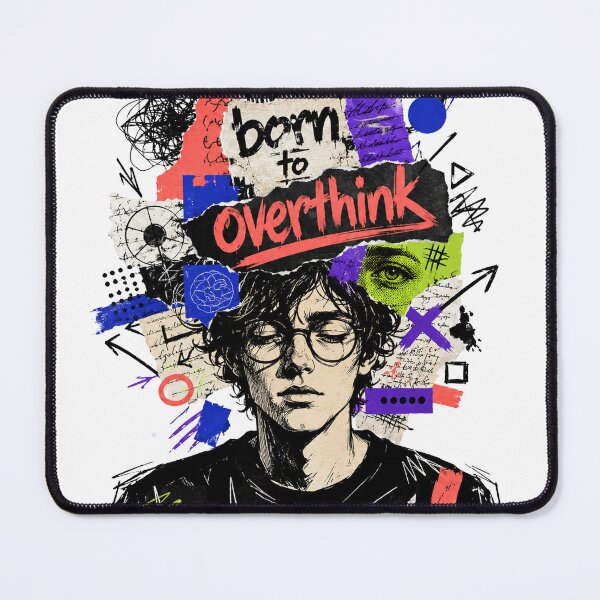 Item preview, Born To Overthink Urban Collage Graphic designed and sold by moxivra.