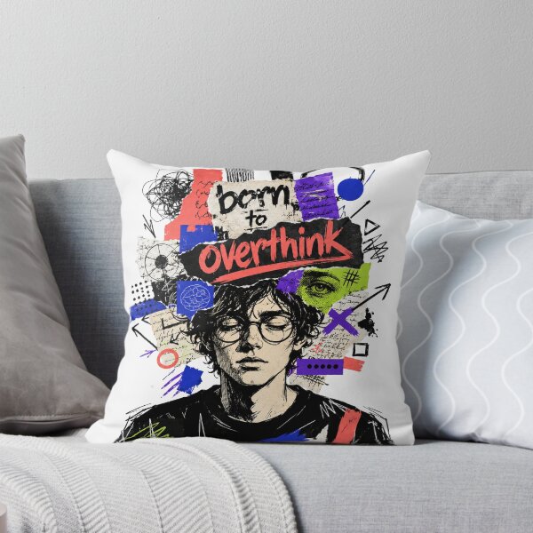 Item preview, Born To Overthink Urban Collage Graphic designed and sold by moxivra.