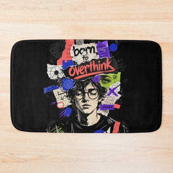 Item preview, Born To Overthink Urban Collage Graphic designed and sold by moxivra.
