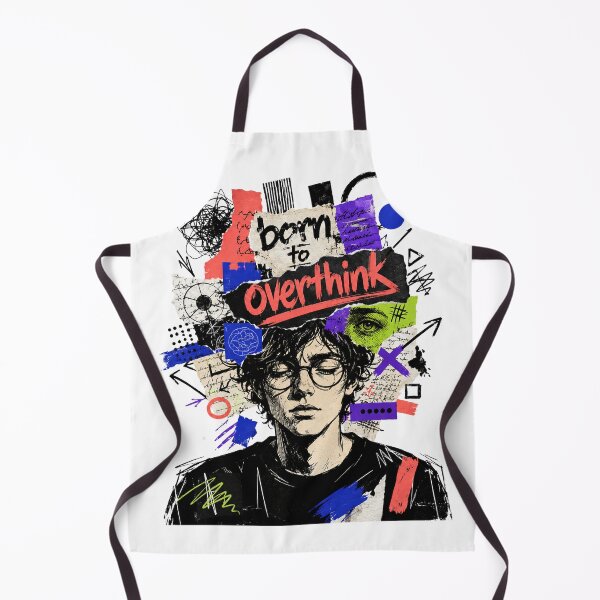 Item preview, Born To Overthink Urban Collage Graphic designed and sold by moxivra.