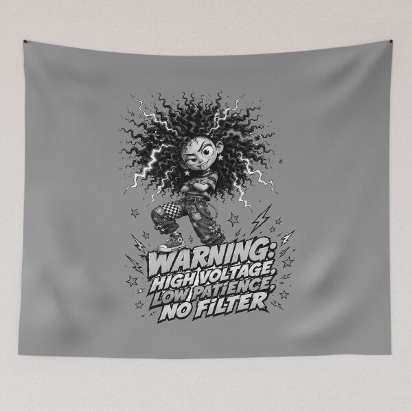Item preview, HIGH VOLTAGE, LOW PATIENCE, NO FILTER!! designed and sold by SharingLove.