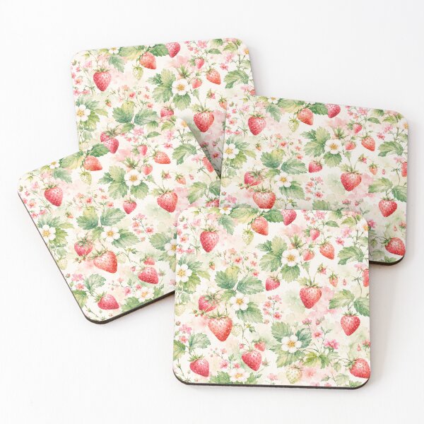 Item preview, Cute Strawberry Pattern | Summer Fruit Seamless Print designed and sold by Aramdesing.