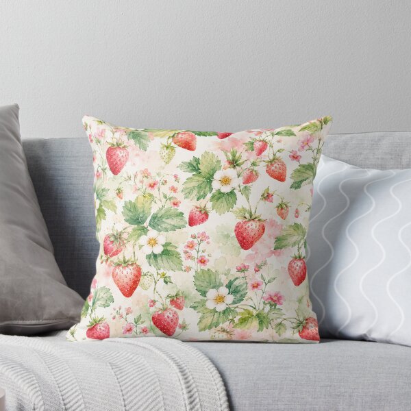 Item preview, Cute Strawberry Pattern | Summer Fruit Seamless Print designed and sold by Aramdesing.