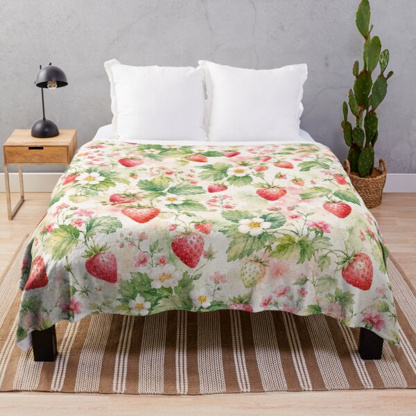Item preview, Cute Strawberry Pattern | Summer Fruit Seamless Print designed and sold by Aramdesing.