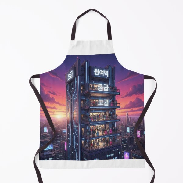 Item preview, Korean language tower skyscraper levels Seoul learner progress art gift designed and sold by language-des.