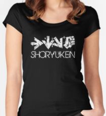 Shoryuken Command White Women's Fitted Scoop T-Shirt