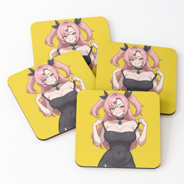 Item preview, Anime E-Girl with Pink Hair in Black Dress Waifu Aesthetic designed and sold by Jimakmo.