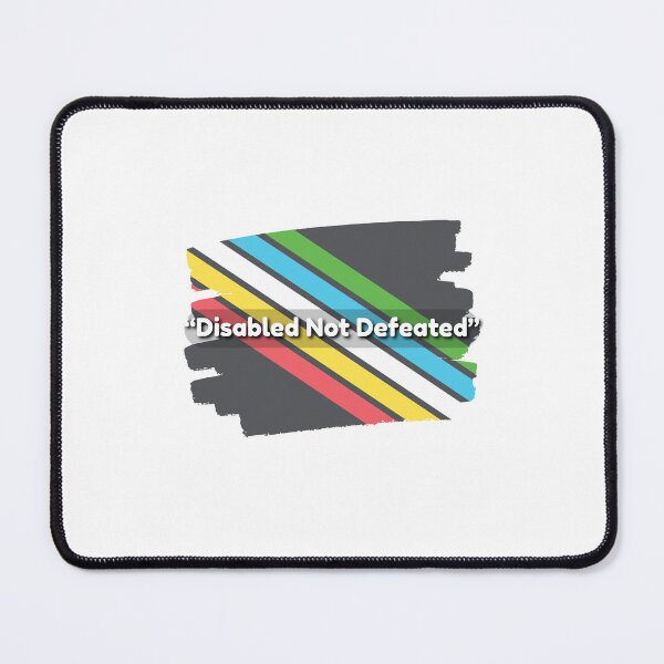Item preview, Disabled Not Defeated – Disability Pride Flag Design | Strength, Resilience & Disability Awareness designed and sold by It's Wheelie Cool.