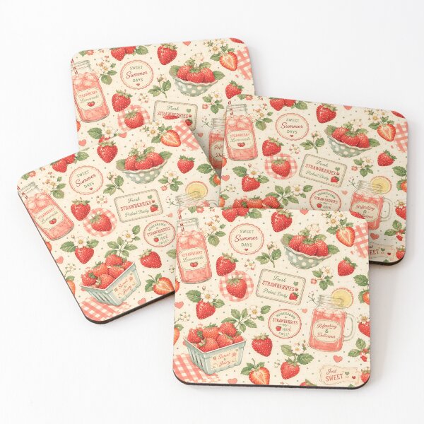 Item preview, Cute Strawberry Pattern | Summer Fruit Seamless Print designed and sold by Aramdesing.
