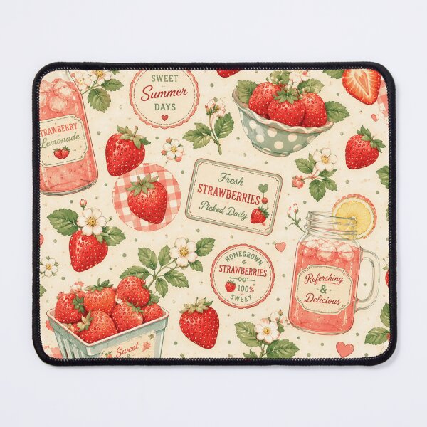 Item preview, Cute Strawberry Pattern | Summer Fruit Seamless Print designed and sold by Aramdesing.
