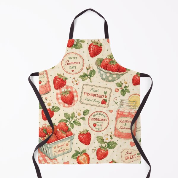 Item preview, Cute Strawberry Pattern | Summer Fruit Seamless Print designed and sold by Aramdesing.