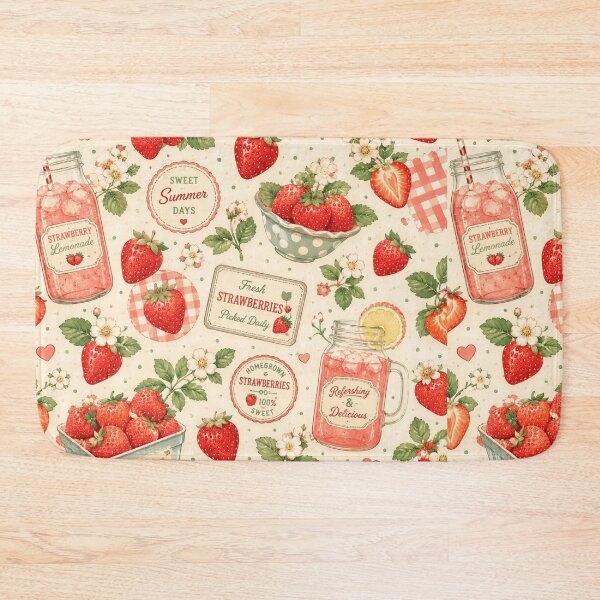 Item preview, Cute Strawberry Pattern | Summer Fruit Seamless Print designed and sold by Aramdesing.