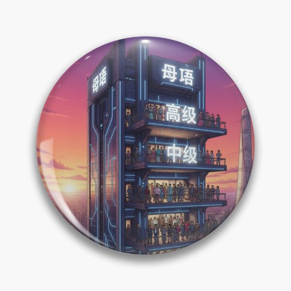 Item preview, Japanese language tower skyscraper levels Tokyo learner progress art gift designed and sold by language-des.