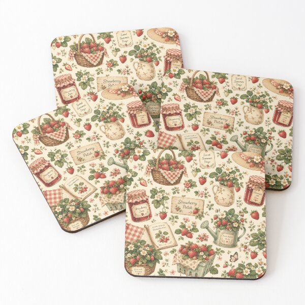 Item preview, Cute Strawberry Pattern | Summer Fruit Seamless Print designed and sold by Aramdesing.
