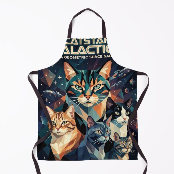 Item preview, Catstar Galactica | Geometric Space Saga - Epic Feline Cosmic Adventure Art designed and sold by TheCoolCatsMx.