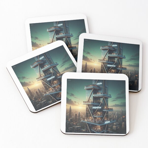 Item preview, Arabic language tower Dubai Burj levels learner progress art gift designed and sold by language-des.