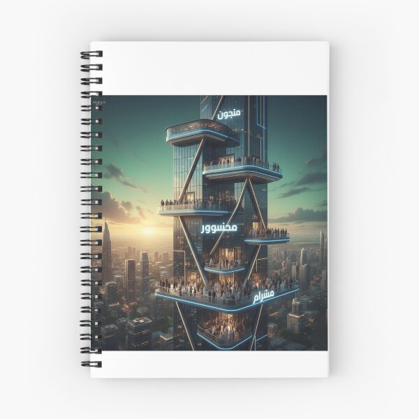 Item preview, Arabic language tower Dubai Burj levels learner progress art gift designed and sold by language-des.