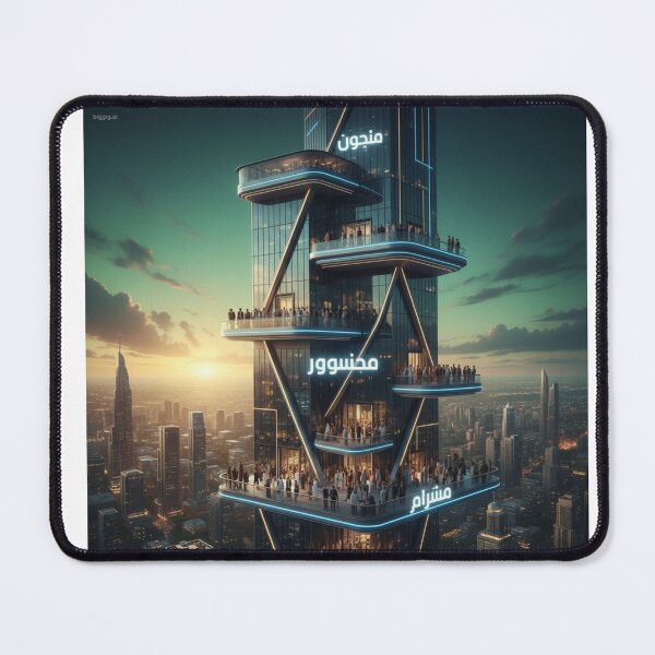 Item preview, Arabic language tower Dubai Burj levels learner progress art gift designed and sold by language-des.