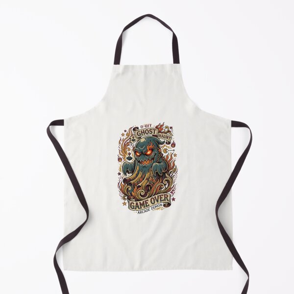 Item preview, Retro Arcade Ghost Neo Traditional Tattoo Flash Gothic Gamer designed and sold by RetroRewind Studio.