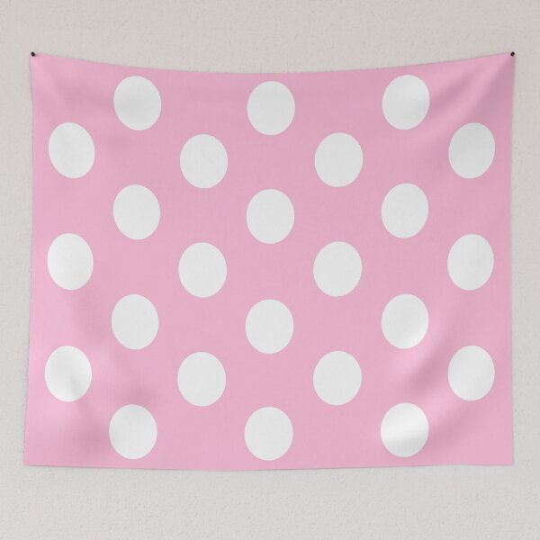 Item preview, Large WHITE and COTTON CANDY PINK POLKA DOTS designed and sold by RachelMacht.