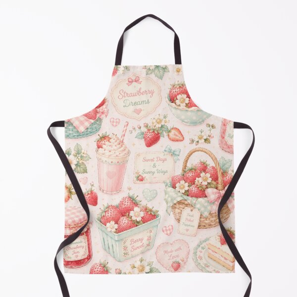 Item preview, Pink Cute Strawberry Pattern | Summer Fruit Seamless Print designed and sold by Aramdesing.