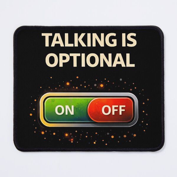 Item preview, Talking Is Optional Introvert Humor Shirt | Anti Social Social Battery Meme Gift designed and sold by FunkyVista.
