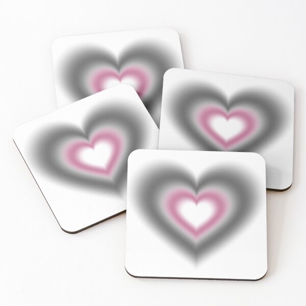 Item preview, Black and dark pink blurry hearts designed and sold by serenebookworm.