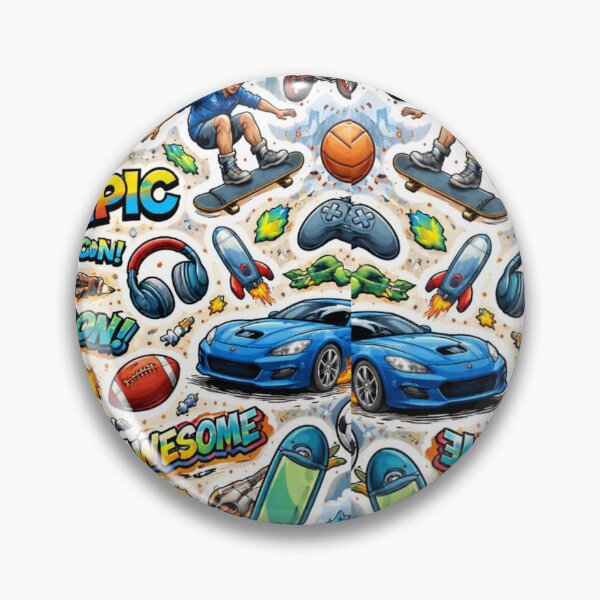 Item preview, Epic Gaming and Skate Sticker Bomb - Cool Streetwear Doodle Pattern designed and sold by gokhanuzen.