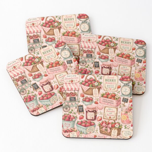Item preview, Cute Strawberry Pattern | Summer Fruit Seamless Print designed and sold by Aramdesing.
