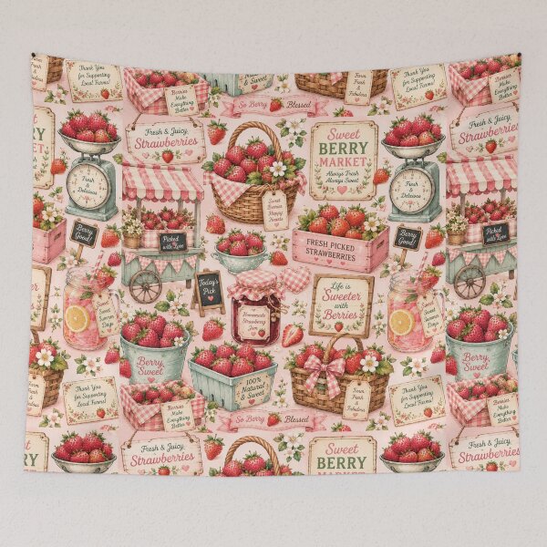 Item preview, Cute Strawberry Pattern | Summer Fruit Seamless Print designed and sold by Aramdesing.