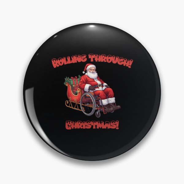 Item preview, Rolling Through Christmas – Santa in a Wheelchair Holiday Design designed and sold by It's Wheelie Cool.