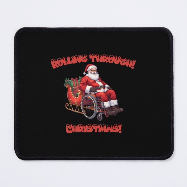 Item preview, Rolling Through Christmas – Santa in a Wheelchair Holiday Design designed and sold by It's Wheelie Cool.