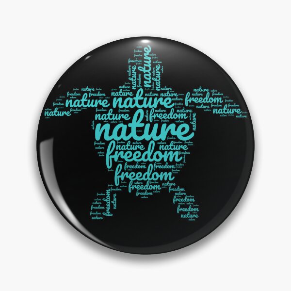 Item preview, Nature Freedom Word Art Turtle Design designed and sold by super-think.