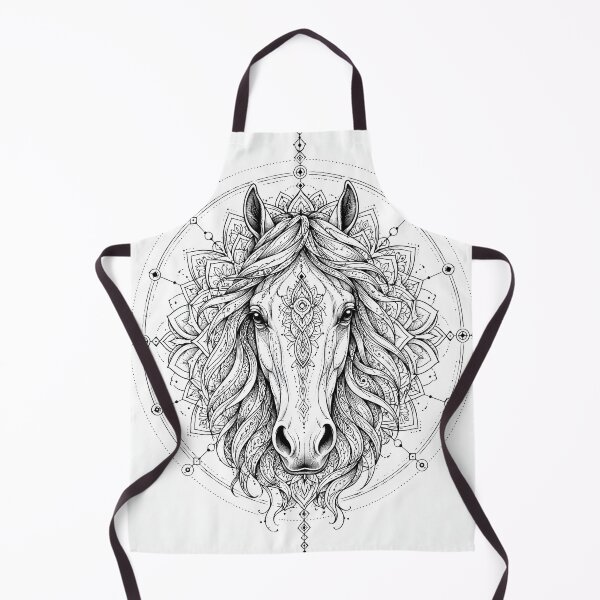 Item preview, Sacred Horse Mandala Line Art | Spiritual Strength & Freedom Symbolism designed and sold by suryabumblee.