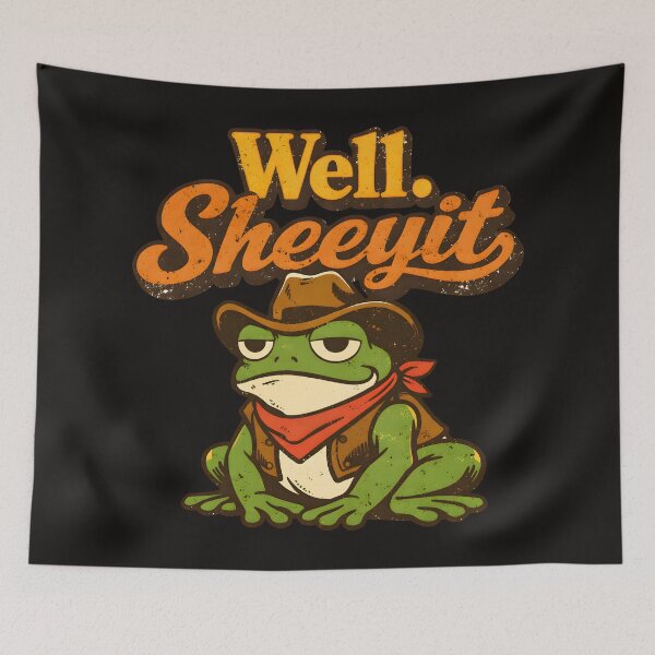 Item preview, Vintage Cowboy Frog Well Sheeyit designed and sold by AwesomeBeyondLimits.