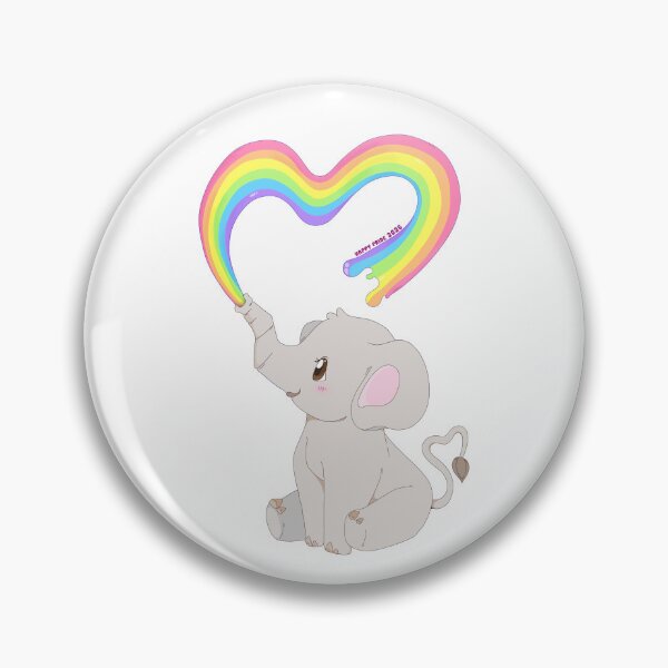 Artikelvorschau, Elefanten-Aufkleber „Happy Pride 2026“ entworfen und verkauft von LittleRockArt.