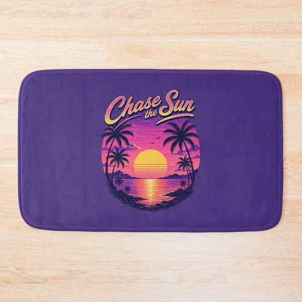 Item preview, Vibrant Retro Neon Synthwave Summer Sunset Beach Design designed and sold by GiggleTime.