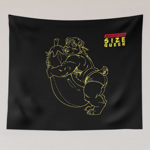 Item preview, EGGPLANT SIZE QUEEN CUB - YELLOW LINEART - GOOD BOY CLUB designed and sold by GOOD BOY CLUB.