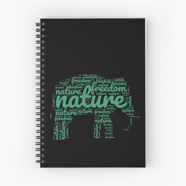 Item preview, Elephant Word Art Nature and Freedom Typography Design designed and sold by super-think.