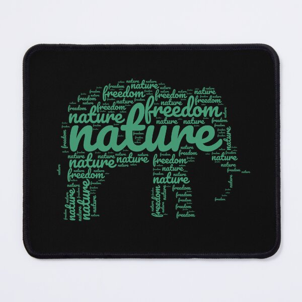 Item preview, Elephant Word Art Nature and Freedom Typography Design designed and sold by super-think.