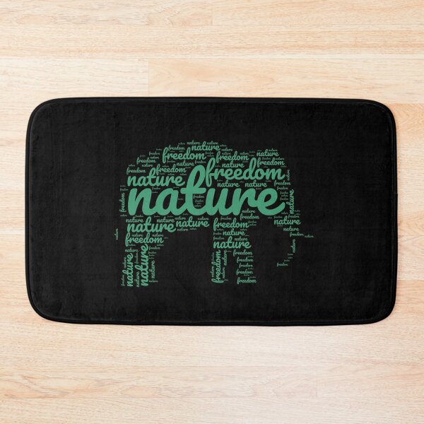 Item preview, Elephant Word Art Nature and Freedom Typography Design designed and sold by super-think.