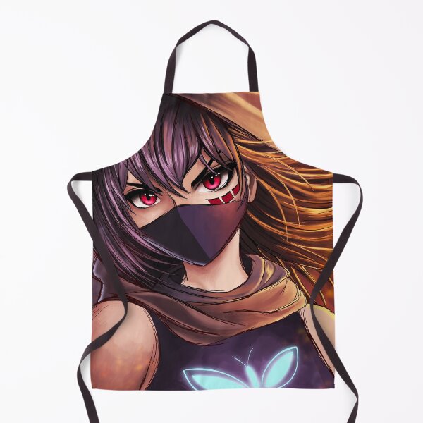 Item preview, Portrait of a ninja warrior masked with luminous fuchsia eyes designed and sold by Libellule Senseï.