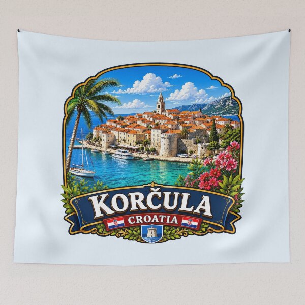 Item preview, Korčula, Croatia - Medieval Island Town designed and sold by Myra365Art.