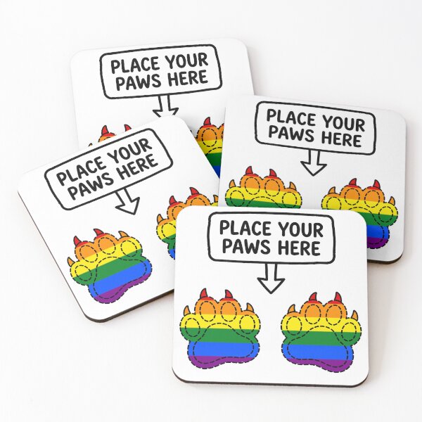 Item preview, "Place your paws here" - Bear belly paws designed and sold by TheBearBrained.