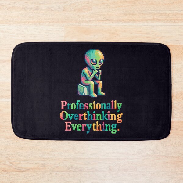 Item preview, Out of Context No.5: Professionally Overthinking Everything Pixel Art Alien designed and sold by NO BEAVER NO PUNK.