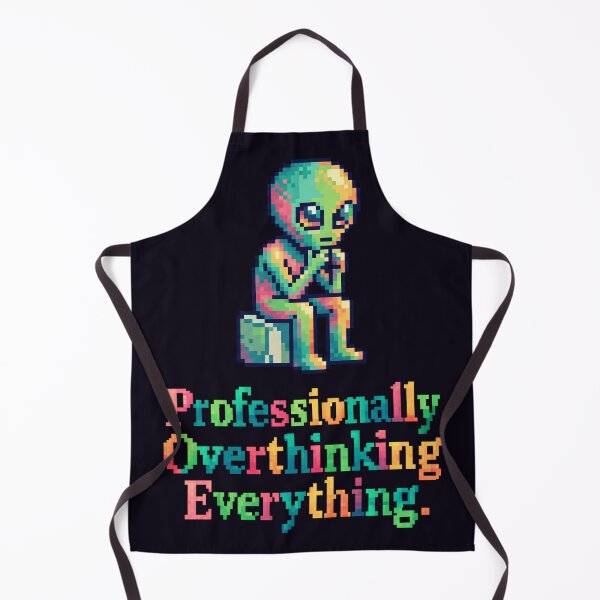 Item preview, Out of Context No.5: Professionally Overthinking Everything Pixel Art Alien designed and sold by NO BEAVER NO PUNK.